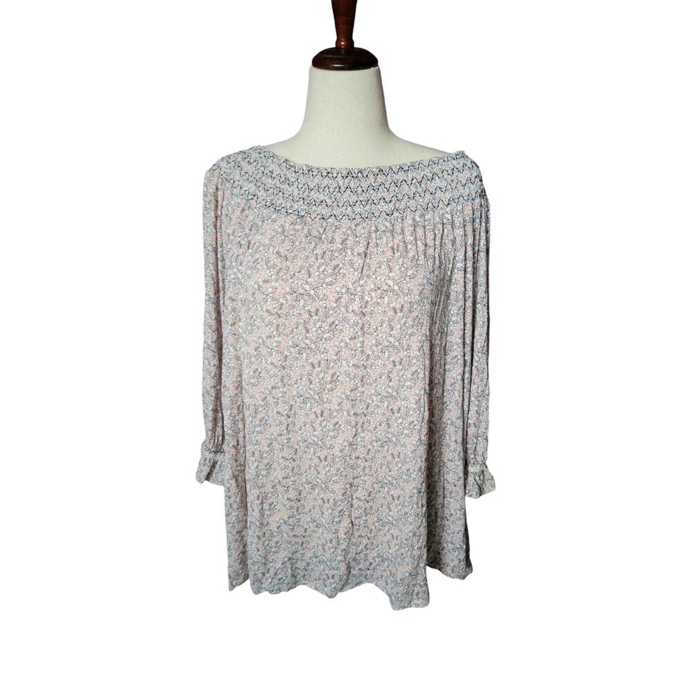 Eliane Rose delicate floral‎ Blouse off shoulder Top  plus size 3XL